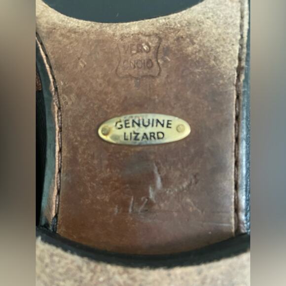 Alan Payne Wellesley II Honey/Black Genuine Lizard Loafers - size 12 main image 13